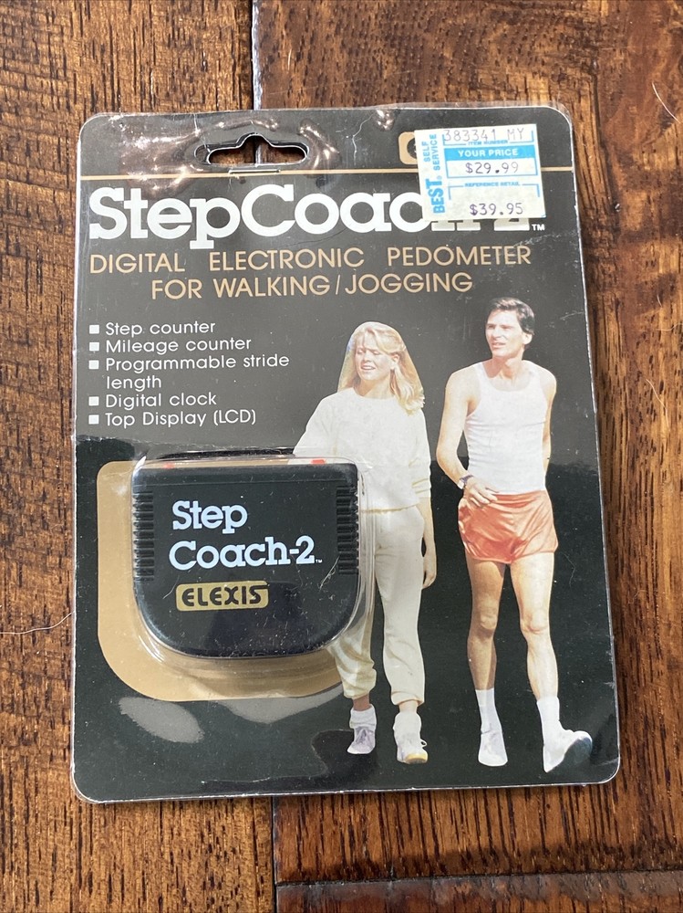 Vintage Elexis Step Coach 2 Digital Electronic Pedometer New In Package