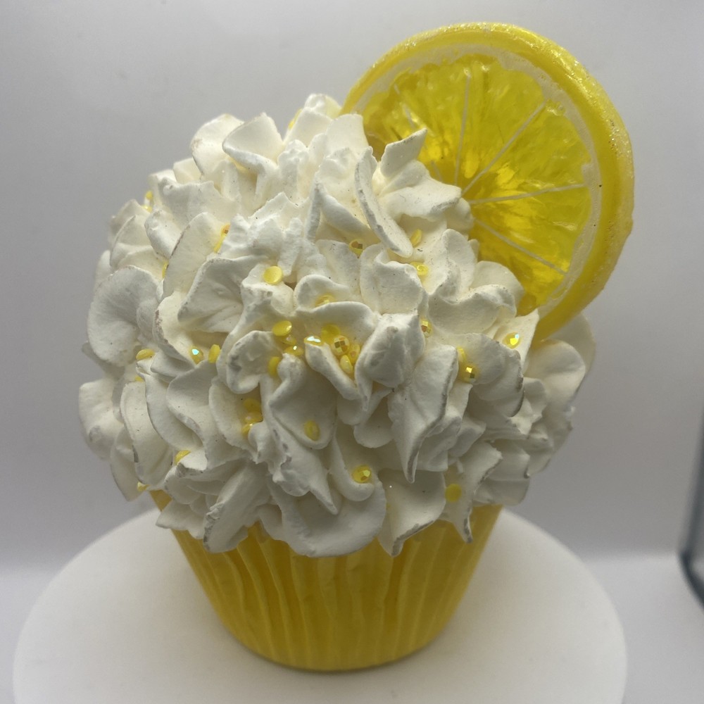 Faux Lemon Cupcake Approximately 4 Inches! Not Edible!