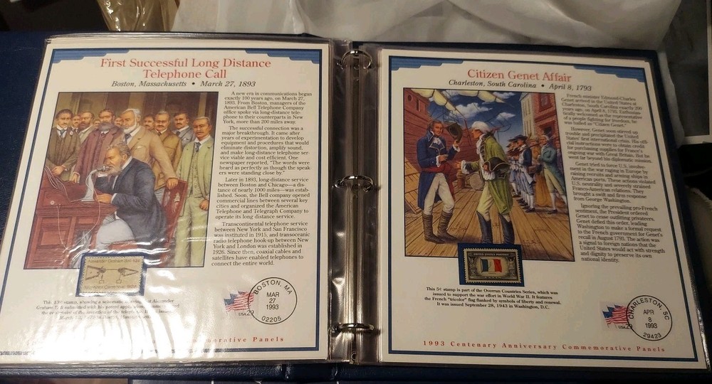 1993 Centenary Anniversary Commemorative Panels Postal Commerorative Society