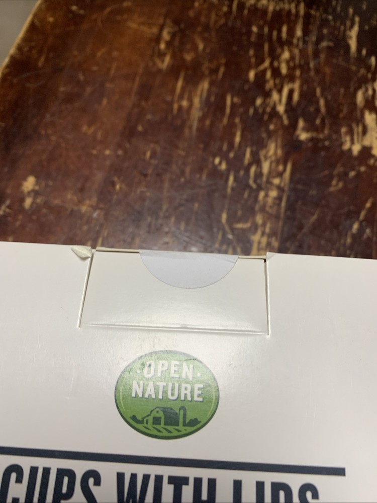 New Sealed Open Nature Cups with Lids Compostable