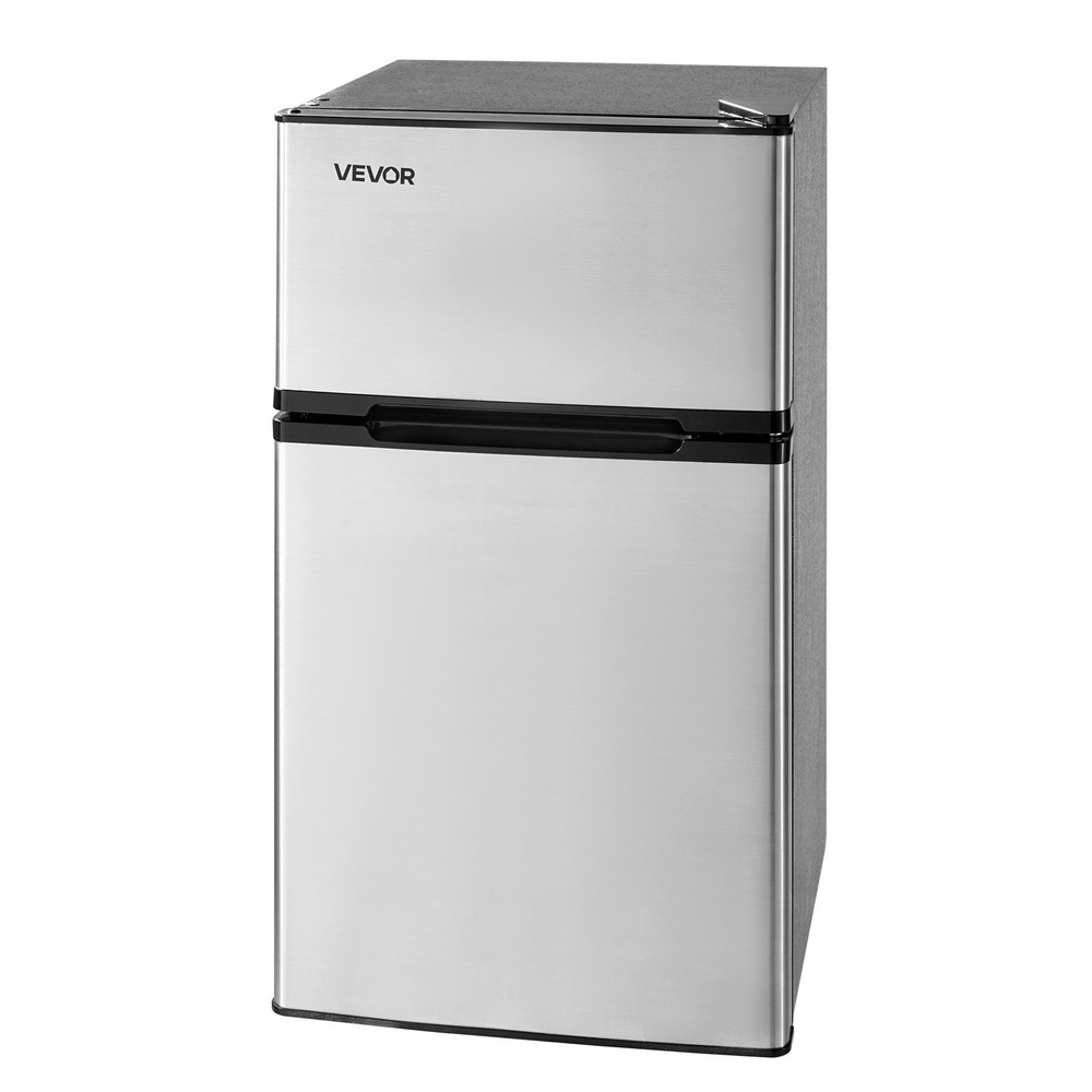 Mini Fridge Freezer 3.2 Cu.Ft Two Door Compact Refrigerator Adjustable Tem