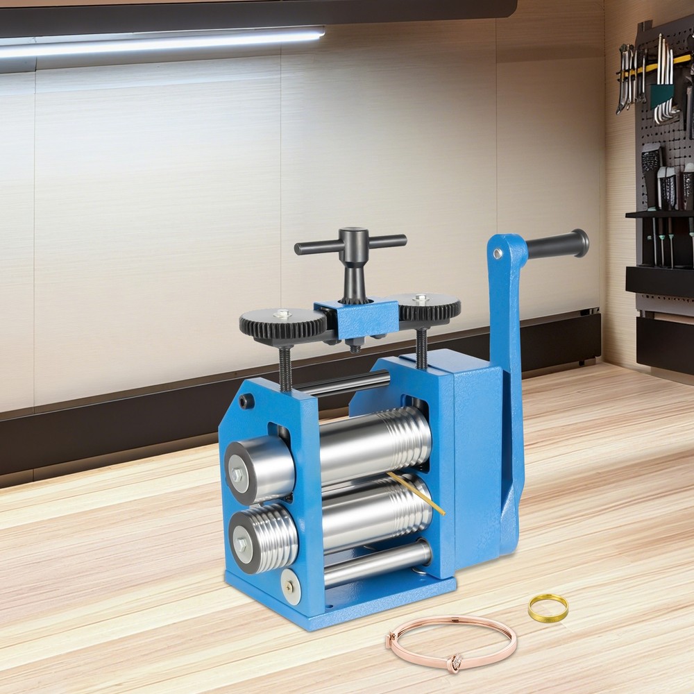 Jewelry Rolling Machine Manual Roller Combination Metal Tools Rolling Mill 6.5mm