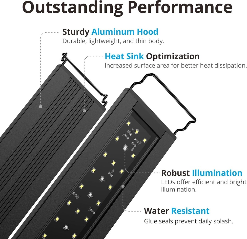 Full spectrum adjustable aquarium LED light