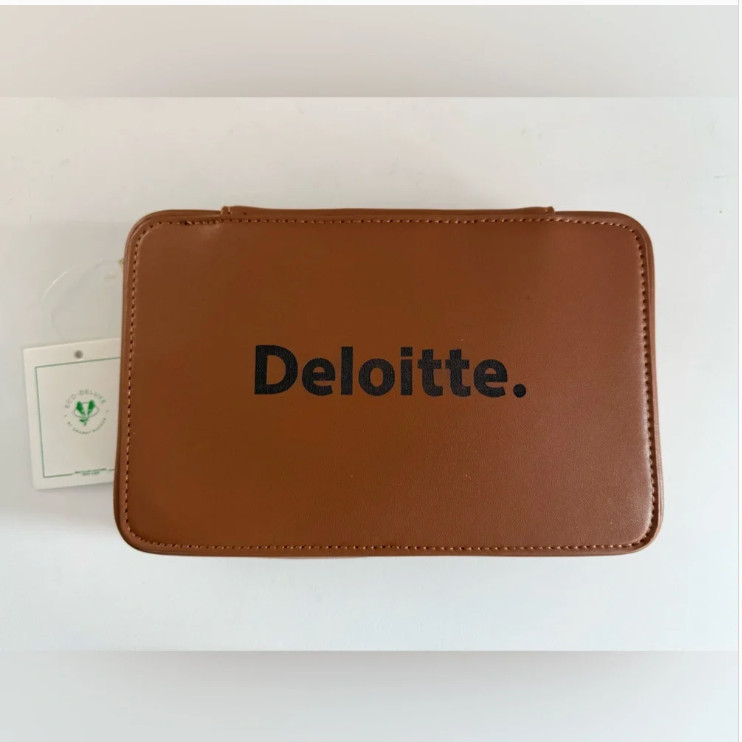 NWT Deloitte Recycled Leather Tech Case