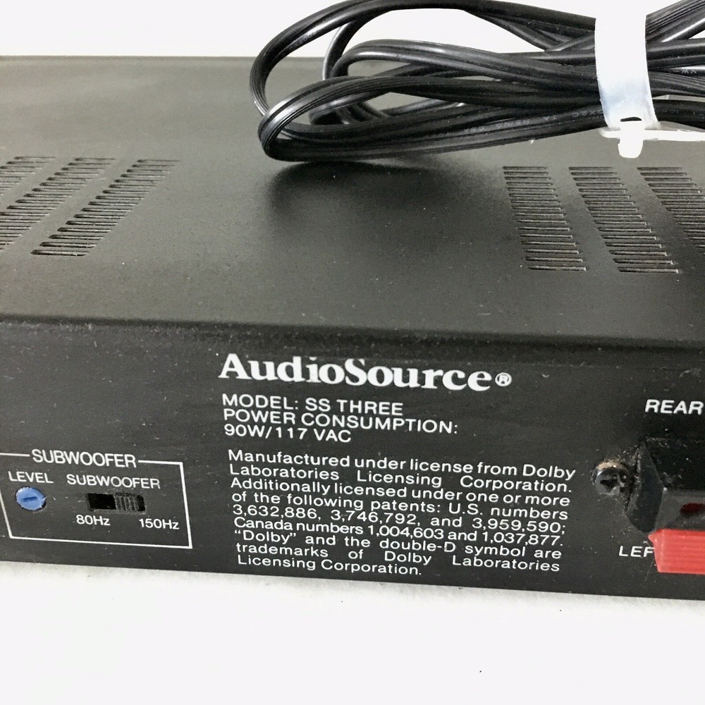 AudioSource SS Three Dolby Surround Sound Processor - Untested