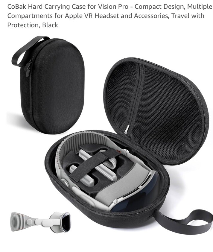 Hard Carrying Case For Vision Pro Multiple Compartment For Apple Vr