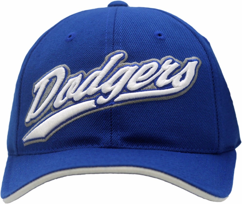 Los Angeles Dodgers Hat Adjustable Strap Panic Script Blue 11550
