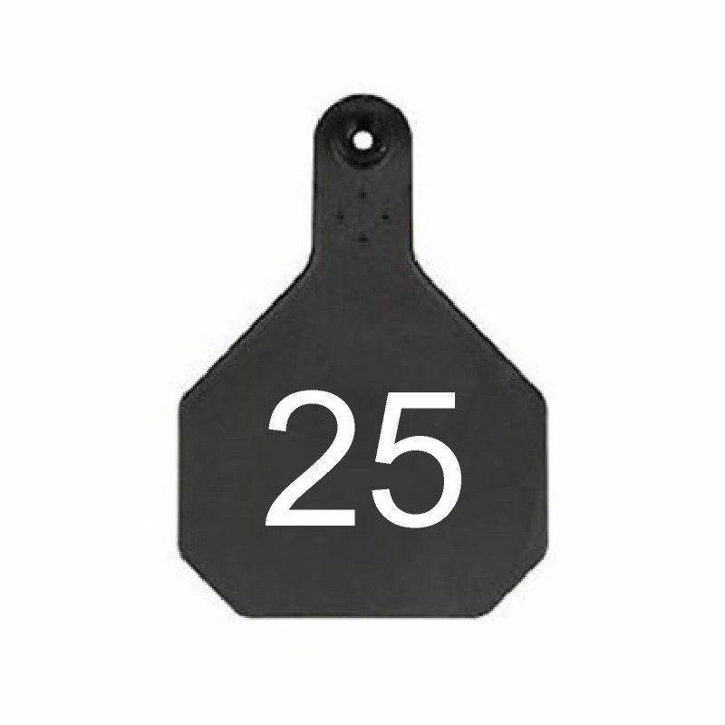 Y-Tex Large 4 Star Cattle Ear Tag Black Numbered 176-200