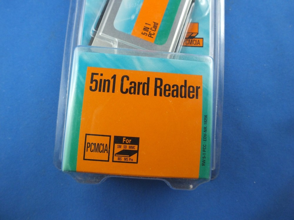 5in1 memory card reader MMC SD SM MS Pro xD notebook PC adapter Cardbus Vivanco