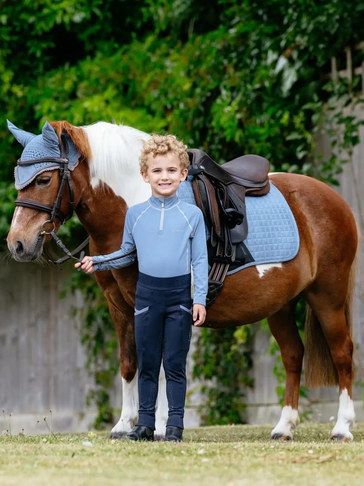 LeMieux Mini Suede Jump Square Saddle Pad - Ice Blue