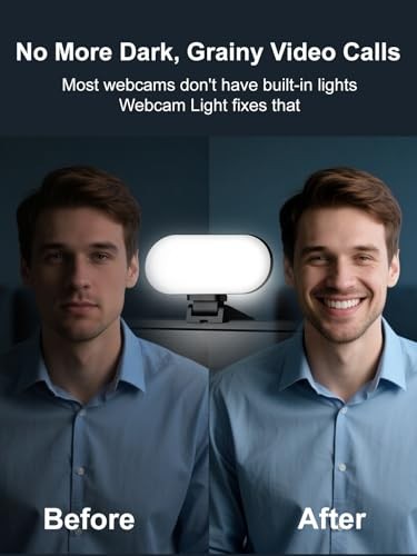 Video Conference Lighting & Computer Light – USB LED Panel for Laptop & Black