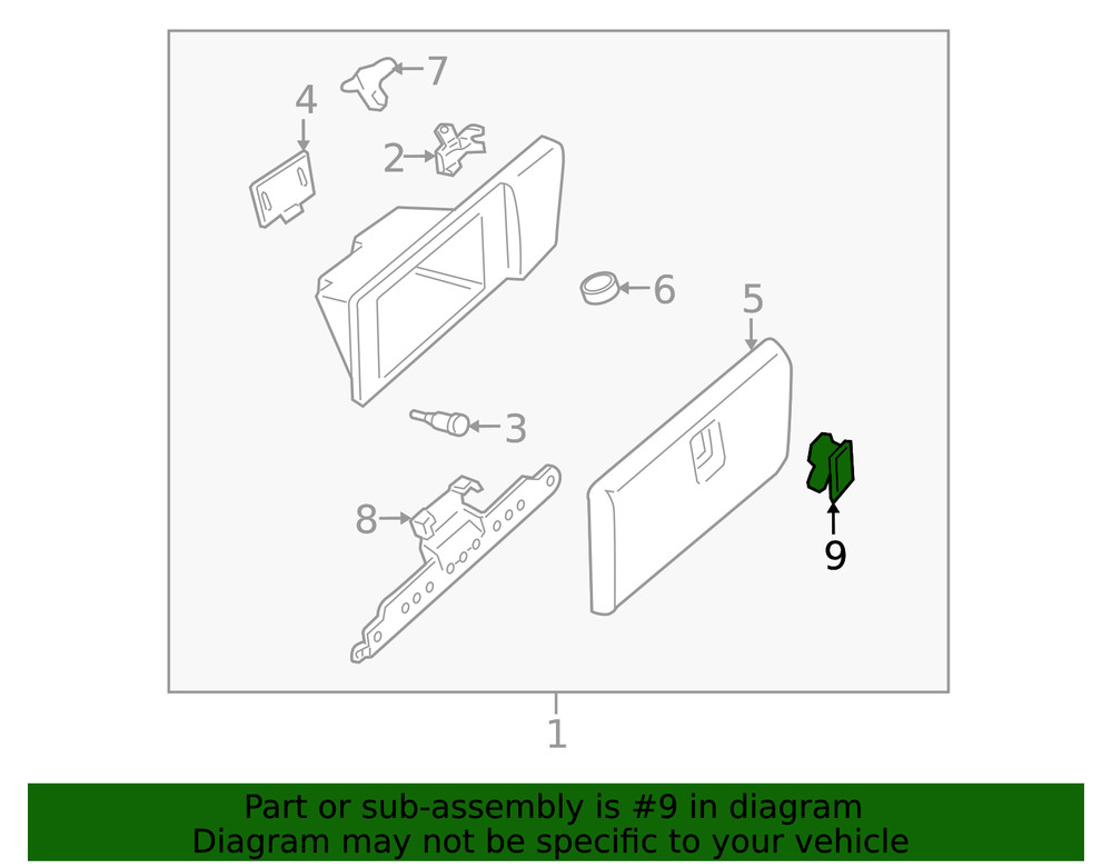 Genuine GM Instrument Panel Compartment Door Latch 20933084