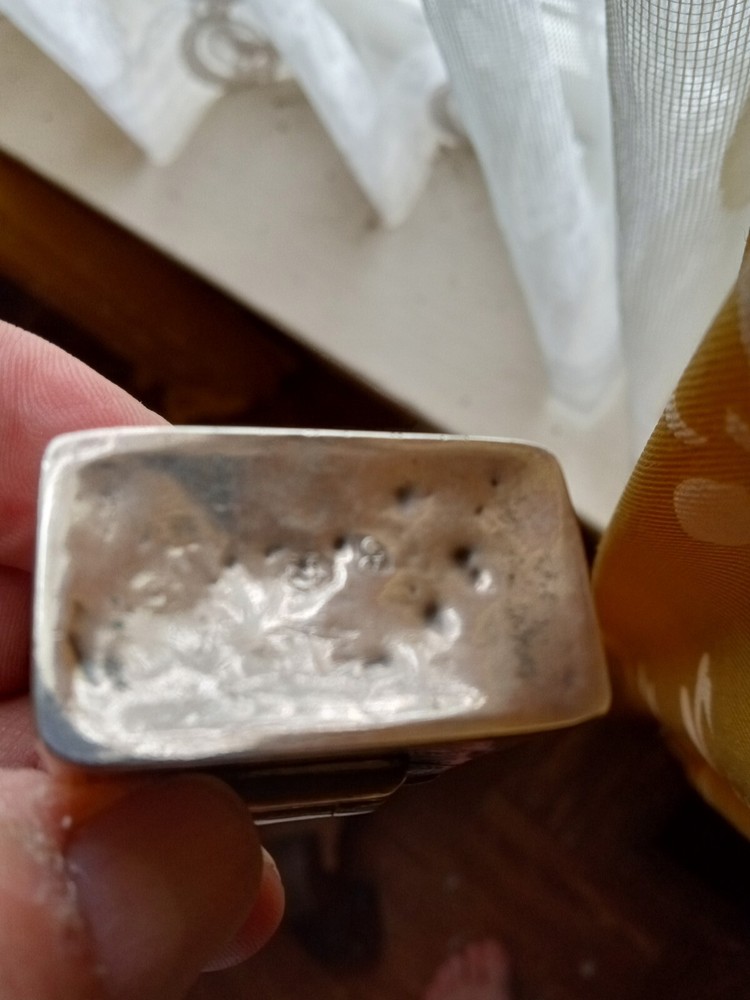 Small Antique Dutch .835 Silver Peppermint Box , Hatbox Form