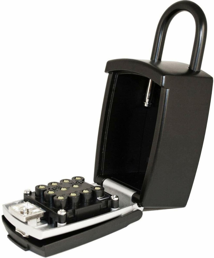 Push Button Lockbox Large Capacity Key Storage Lock Box Alpha Numeric Key Safe