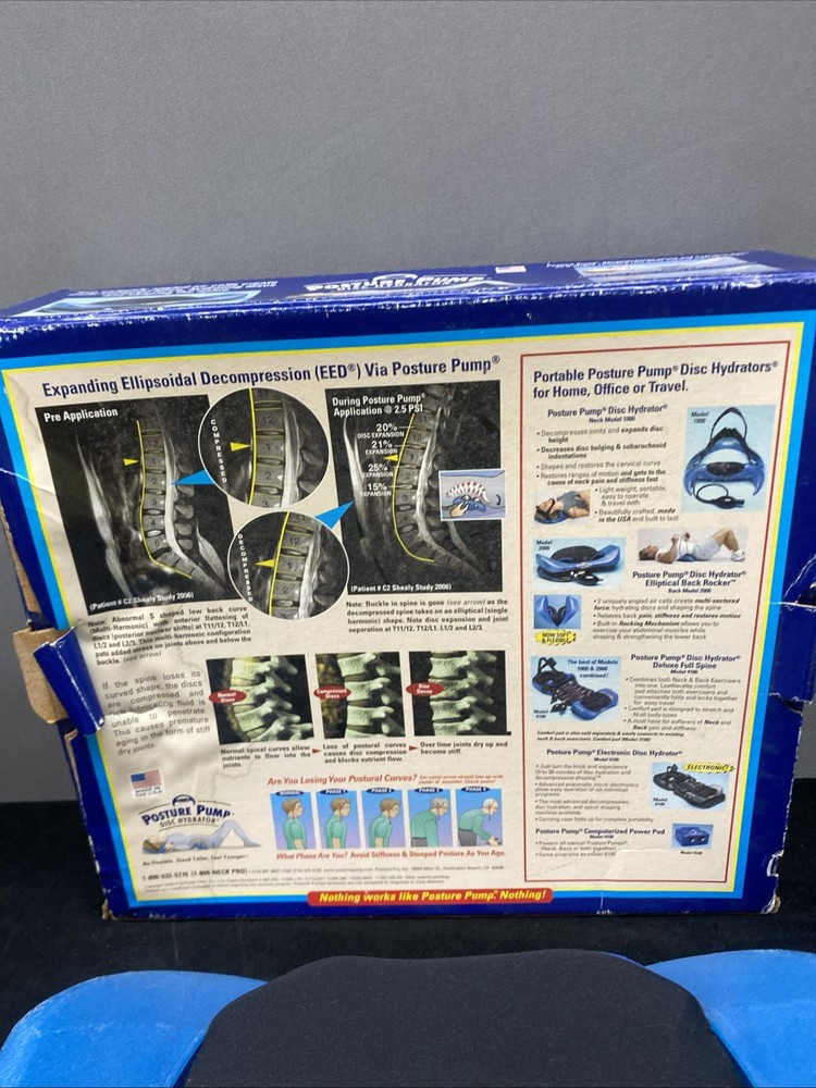Posture Pump Disc Hydrator Elliptical Back Rocker With Box Model 2000