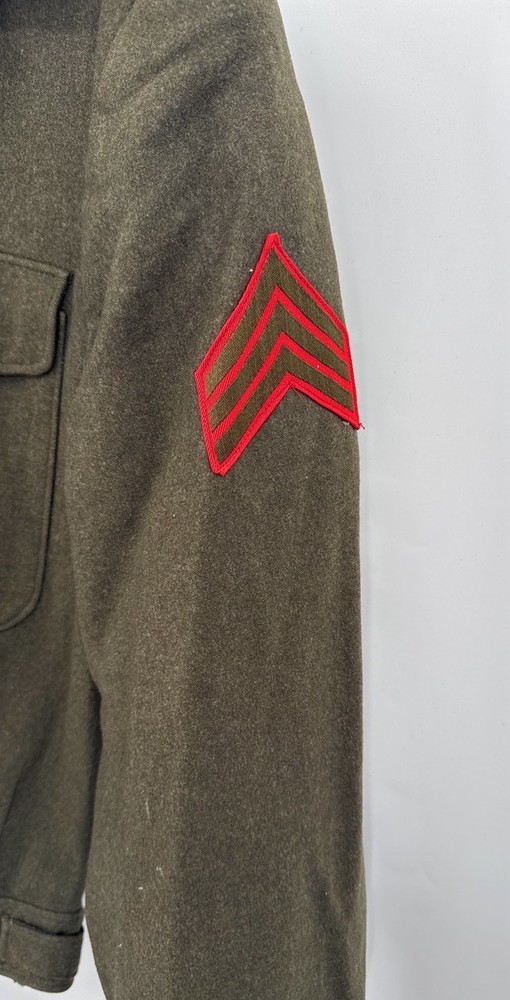 WWII USMC Marine Sergeant Green Coat