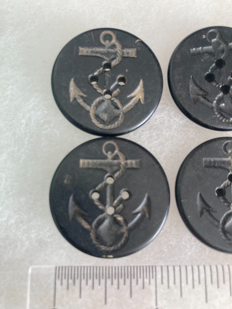 Authentic WWII US Navy USN Peacoat Buttons 4F