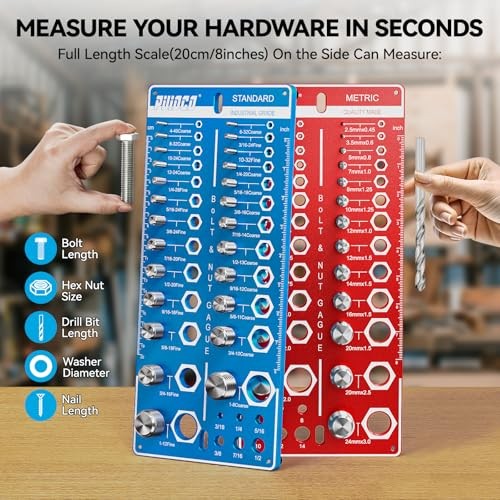 62 Nut and Bolt Thread Checker Standard and Metric, Bolt Size 62 Thread Checker