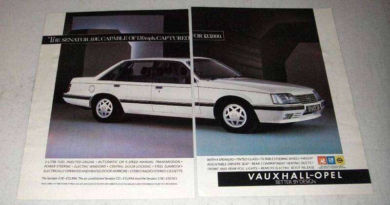 1983 Vauxhall-Opel Senator 3.0E Car Ad - Capable