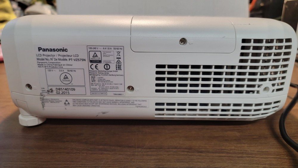 Panasonic PT-VZ575N WUXGA LCD Projector 4833 Hours