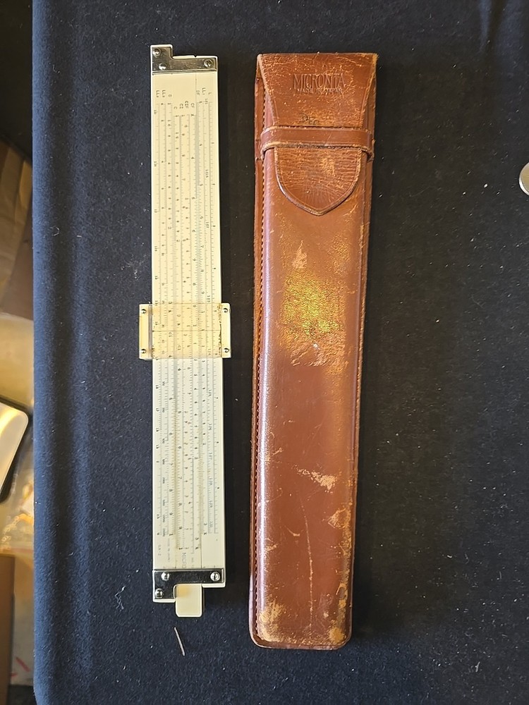 Micronta Slide Rule Leather Case Made in Japan #150