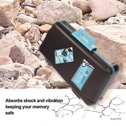 Camera Battery Memory Card Case, Memory Card Hard Protector D950-Blue Blue