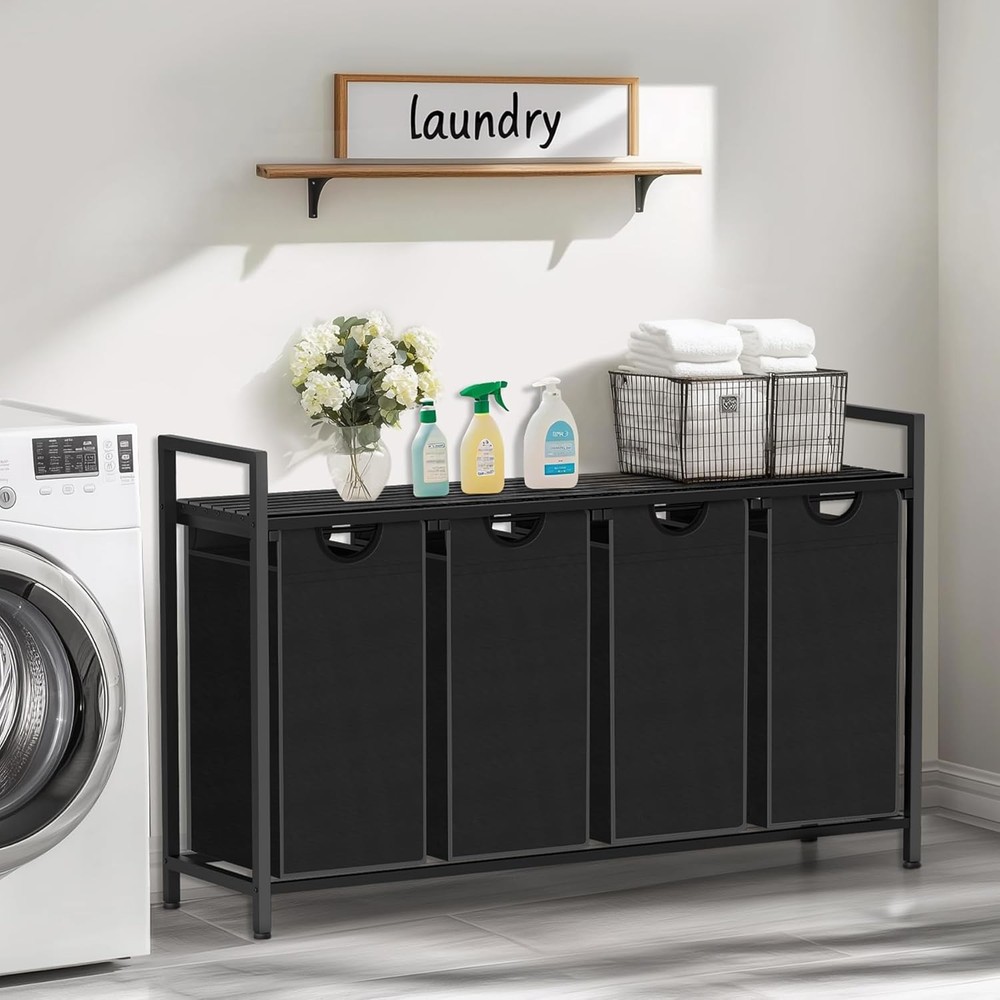 Laundry Hamper, Laundry Sorter with 1 Pull-Out Removable Oxford Fabric Bags