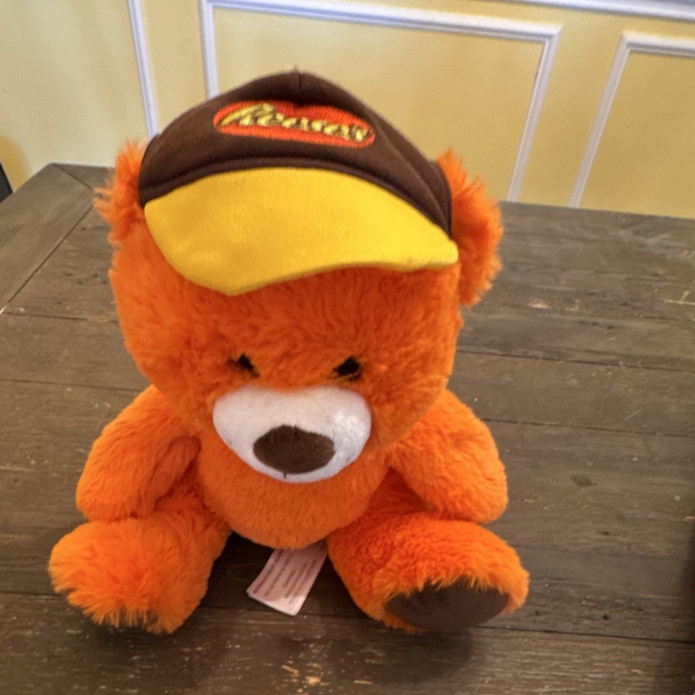 Reese's Plush Bear with Branded Hat, Tag, Candy & Nuts Theme