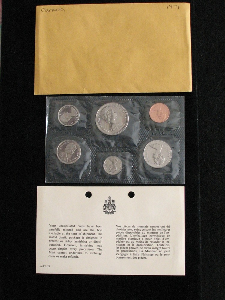 1971 CANADA PROOFLIKE MINT SET * WITH ORIGINAL MINT PACKAGING *