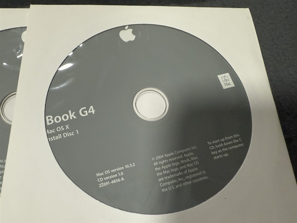 APPLE iBOOK G4 INSTALL 3 DISC / SOFTWARE RESTORE 8 DISC / HARDWARE TEST 603-4793
