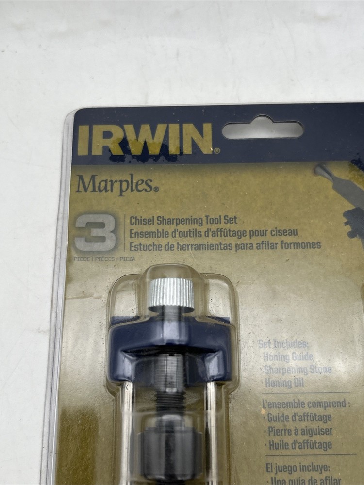 IRWIN Marples Chisel Sharpening Tool Set Stone & Oil - New