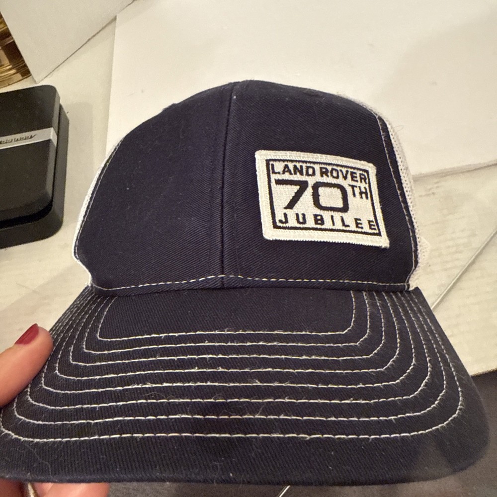 Land Rover 70th Jubilee 2018 StrapBack Mesh Richardson Blue & White Cap