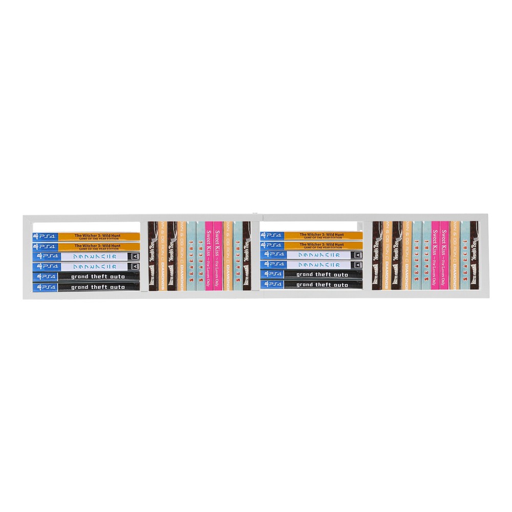 3* CD Wall Mount Racks CD Storage Holder Rack Display CD-DVD Stand White