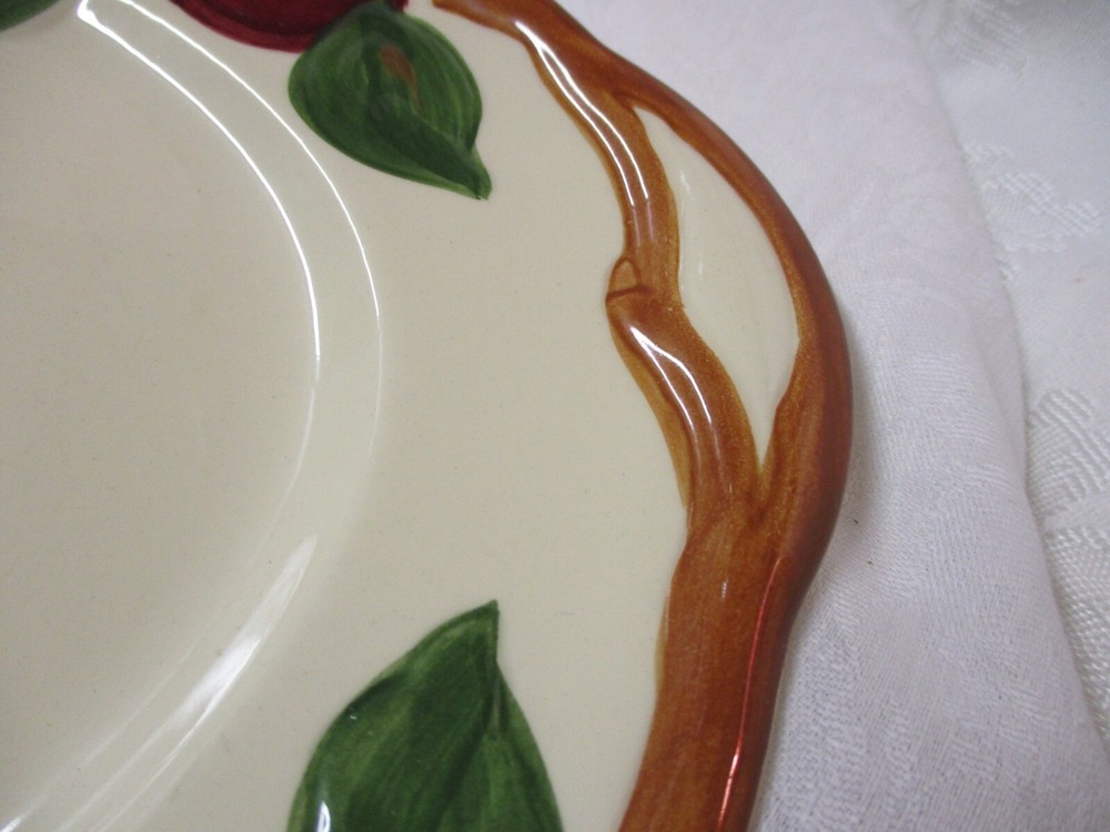 Vintage Franciscan CA Pottery large Handled Platter Apple