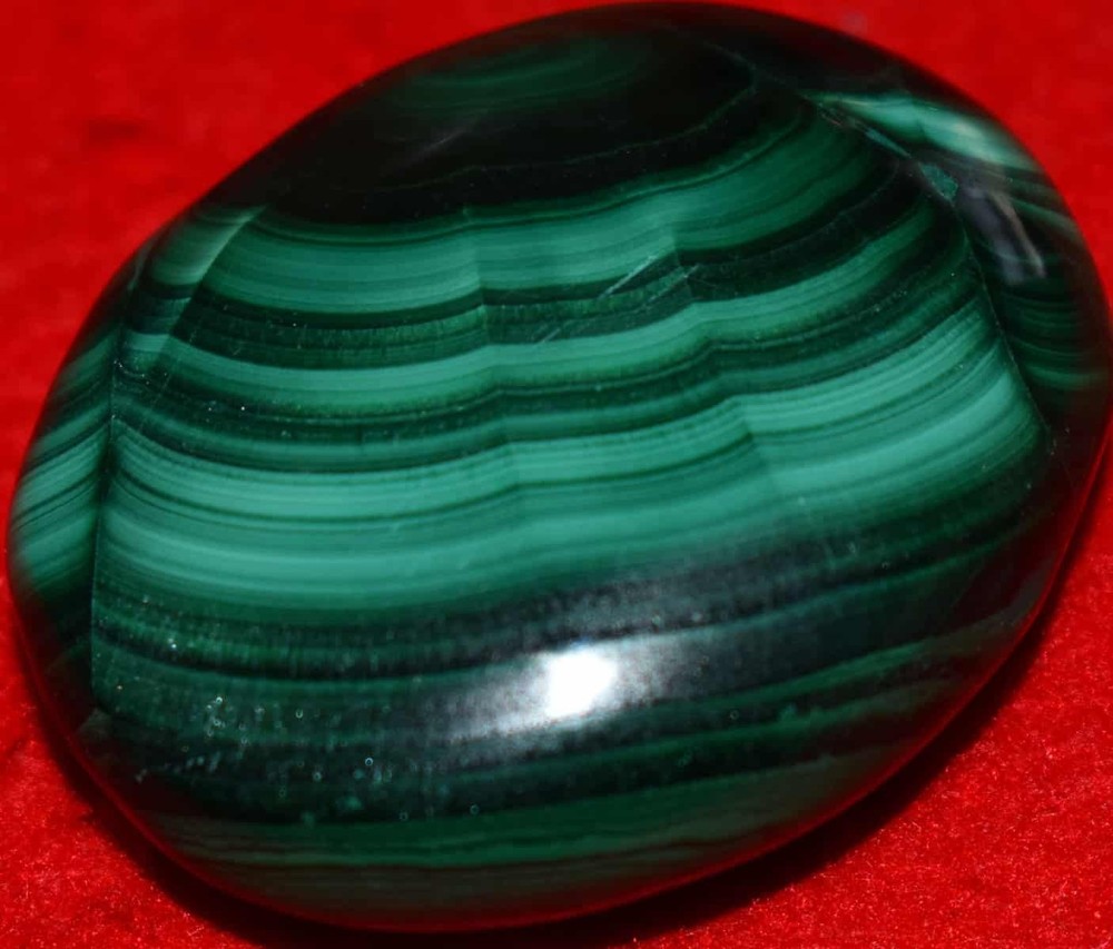 Malachite Soap-Shaped Palm Stone #15