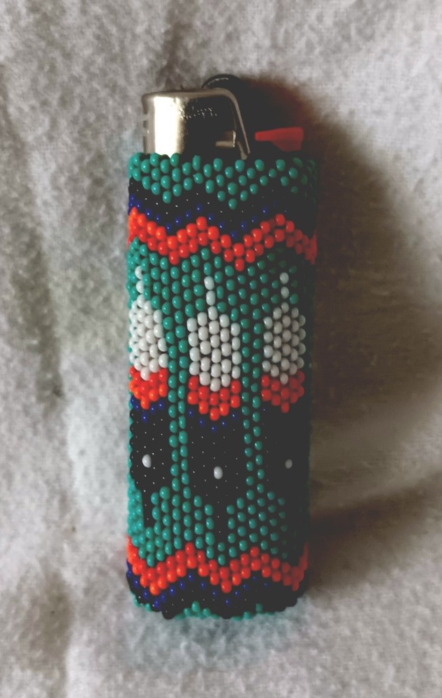 Bic Lighter Sleeve Beaded Native American Style Lighter Case Guatemala Beadwork