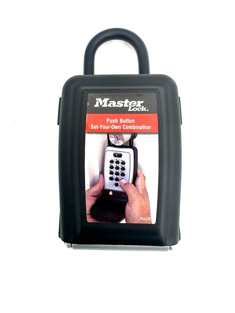 Master Lock Lock Box Combination Push Button Portable Key Safe New Open Box