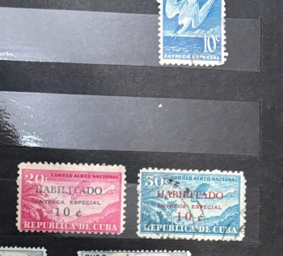 * 1CUBA STAMPS  #  E29 + E30     USED SPECIAL DELIVERY OVERPRINT