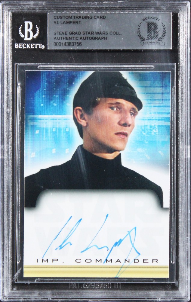 Al Lampert Star Wars Authentic Signed Custom Trading Card BAS Slabbed