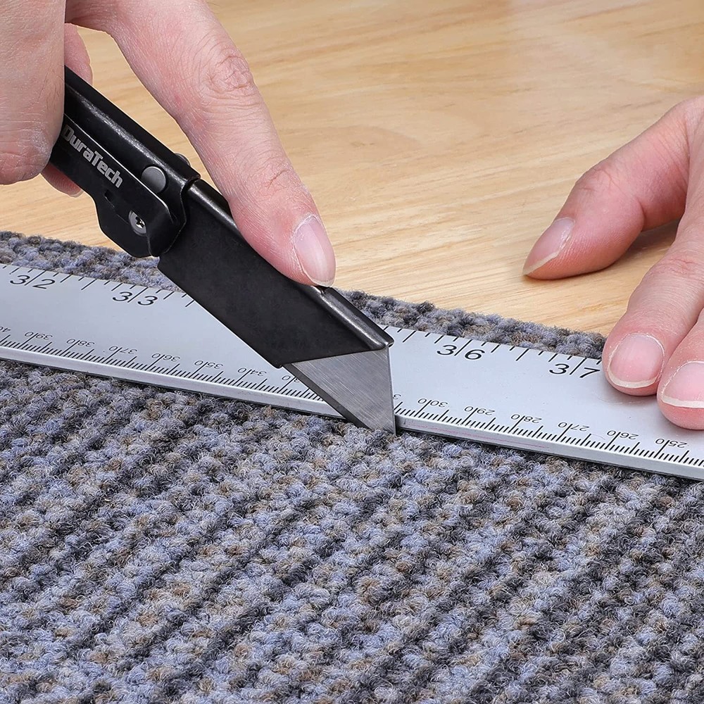 DURATECH Folding Pocket Utility Knife 2-Pack Set Stone Washed Quick Change Blade