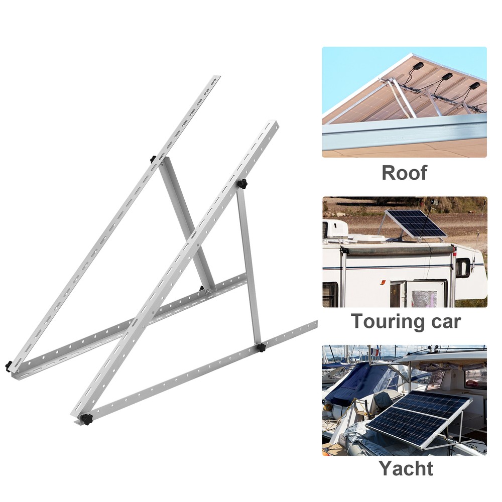 Solar Panel RV Tilt Mount Brackets 46in Roof Flat Surface Adjustable Frame 2 set