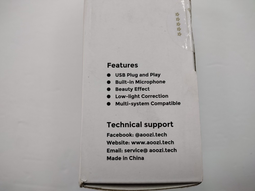 Aoozi Webcam Full HD 1080P - USB Web Camera Built in Microphone