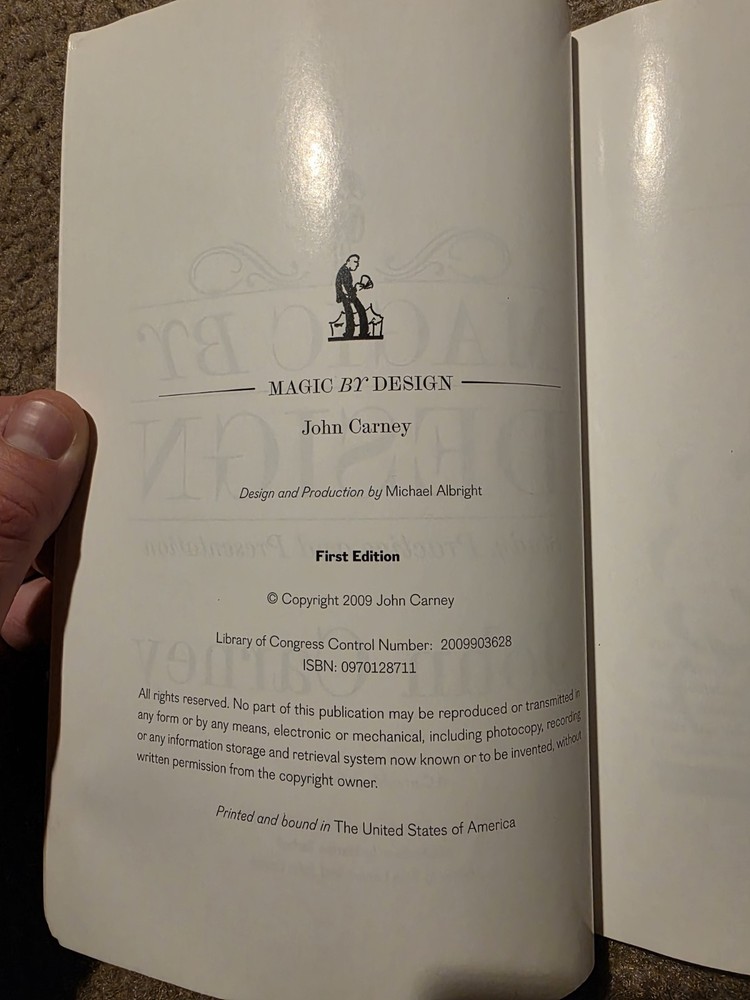 Magic by Design by John Carney (signed)