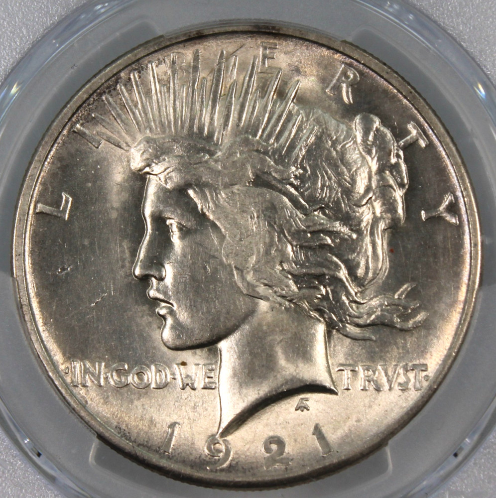 1921 Peace Dollar - PCGS Graded Unc Details !!