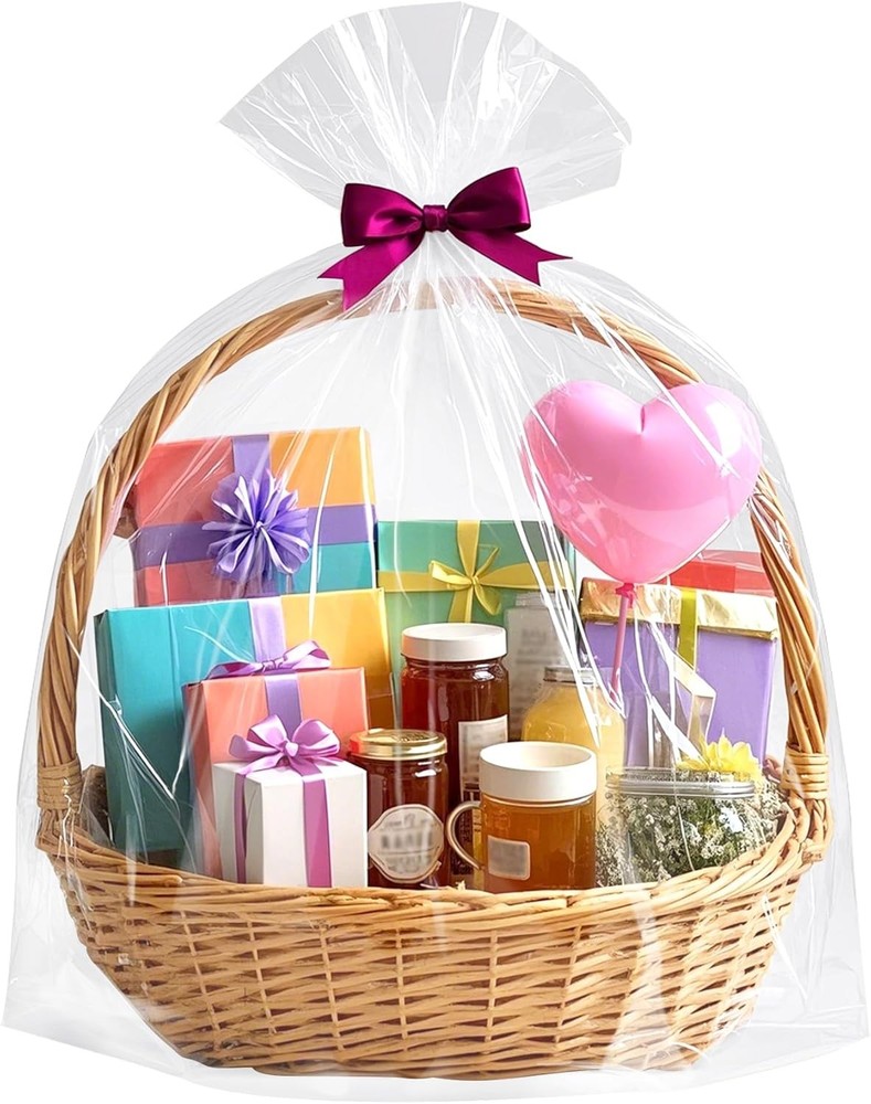Extra Lar Cellophane Bags, Clear Cellophane Wrap for