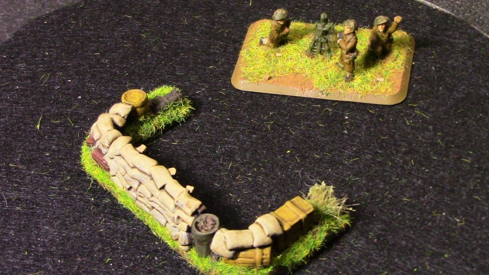 🔥 15mm Pro-Painted Baueda WW2 Dug out emplacement Medium#4