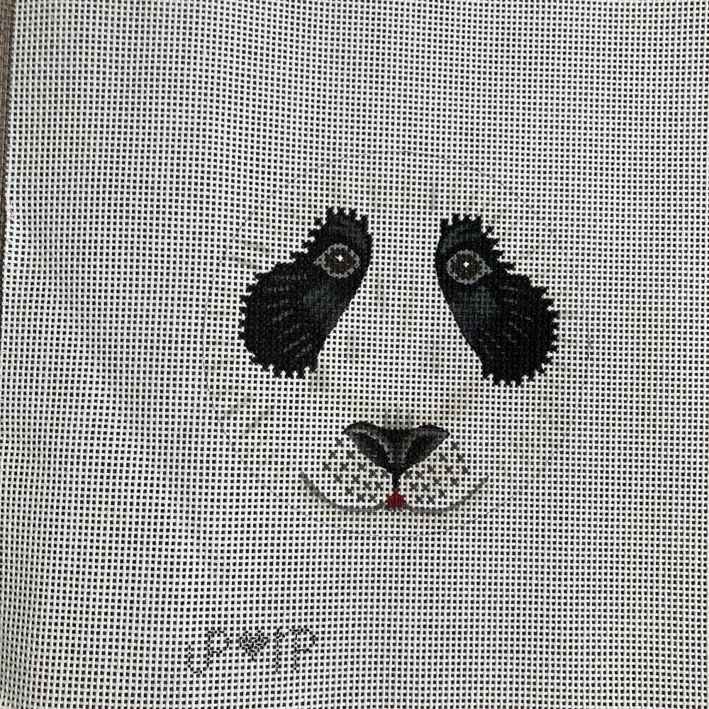 Handpainted Needlepoint Canvas | Panda Treasure Box Wrap | **Read Description*