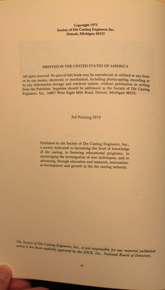 NADCA/ SOCE Process Control E.A. Herman & James I. Moore 1979