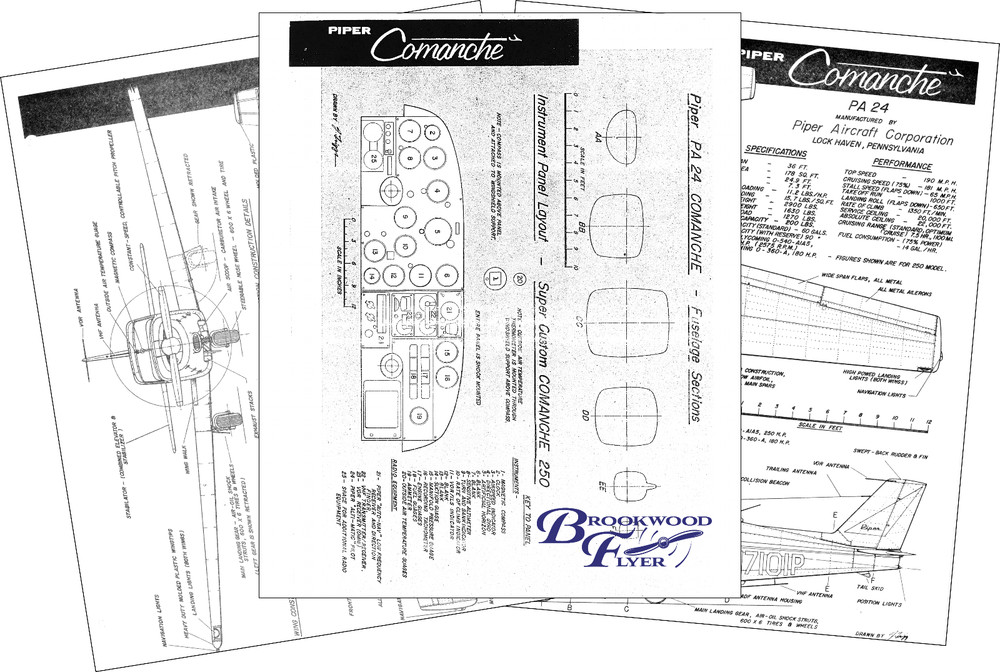 COMANCHE PLANS + CONSTRUCTION ARTICLE for 54" Span UC Scale Model Airplane