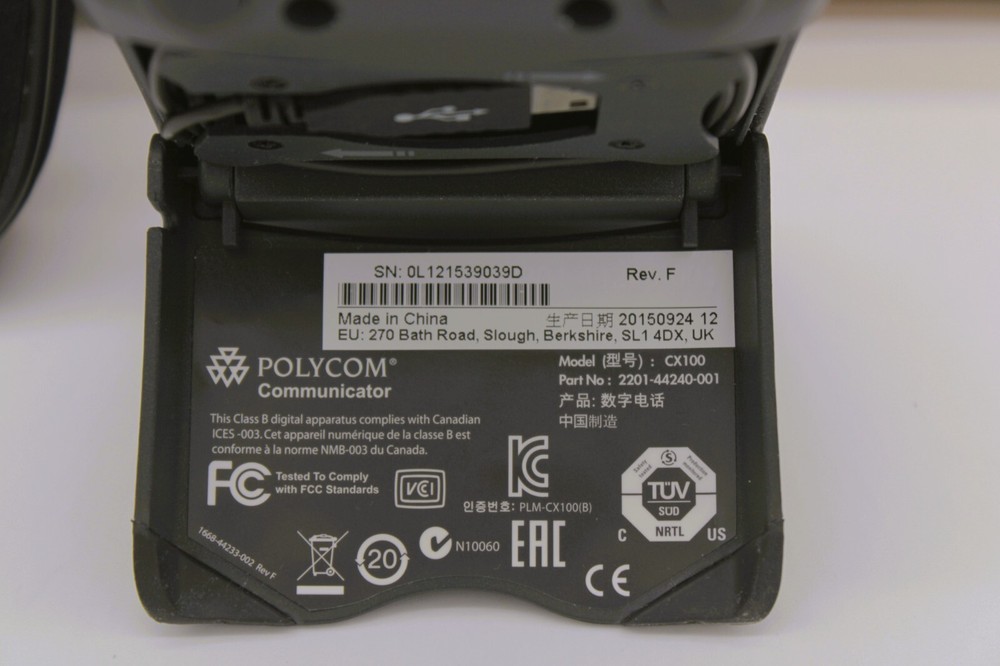 Polycom CX100 USB Speakerphone w/ Case Microsoft Office Communicator Tested